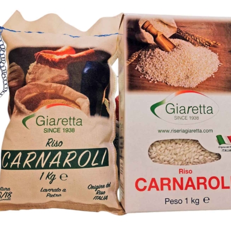 Carnaroli Giaretta confezione in stoffa e sottovuoto da 1 kg