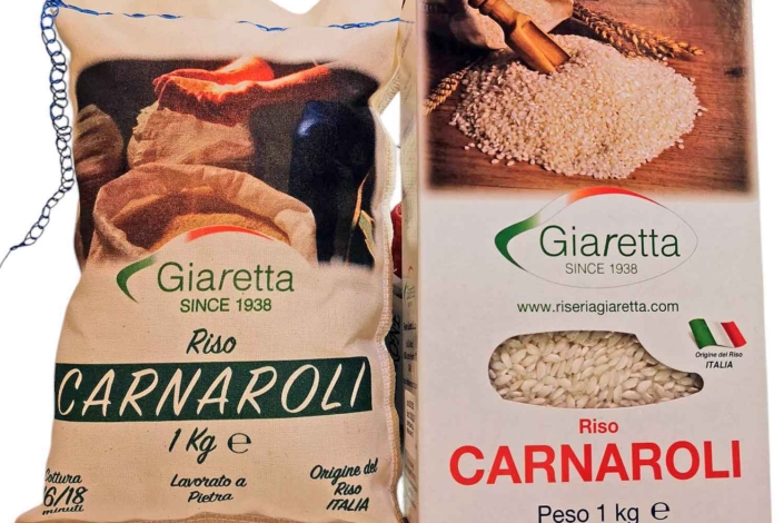 Carnaroli Giaretta confezione in stoffa e sottovuoto da 1 kg